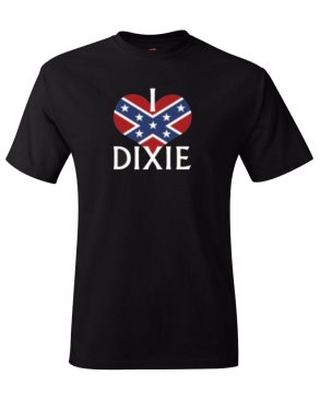 I Love Dixie (Confederate heart) t-shirt